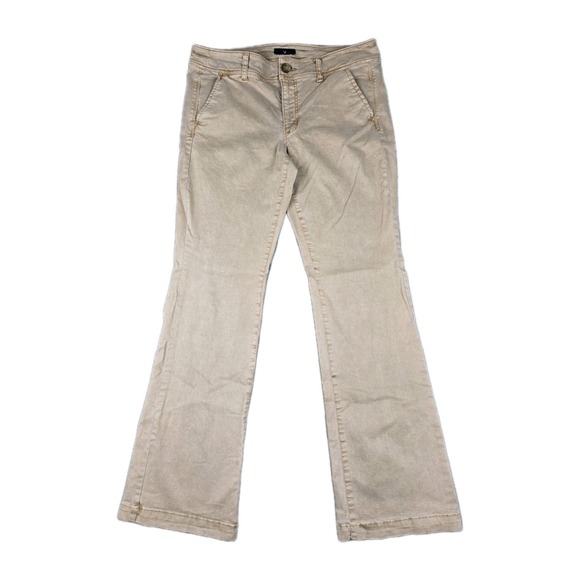 American Eagle Outfitters Pants - American Eagle Kick Boot Khaki Pants Tan Stretch Chino Women's Size 10 Regular
